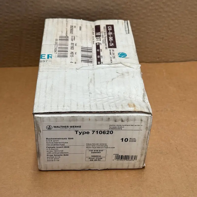 2PCs Walther Werke – 710620 – Socket Insert Heavy-Duty Rectangular Connectors