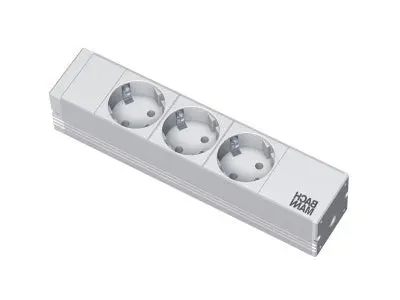 Bachmann 3-Way Power Socket Strip — 3× 230 V
