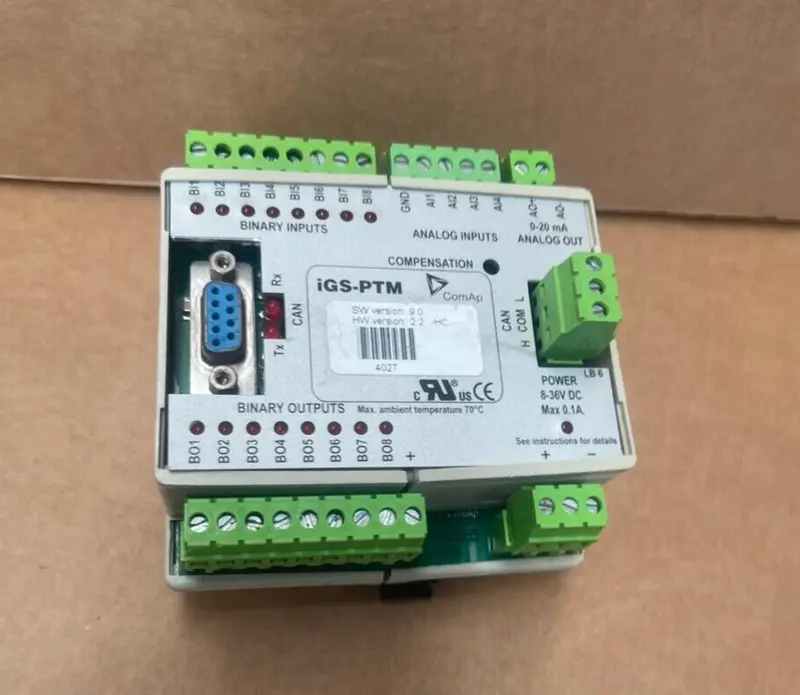 ComAp – IGS-PTM – Analog/Binary I/O Module, 8-ch DI/DO + 4 AI + 1 AO