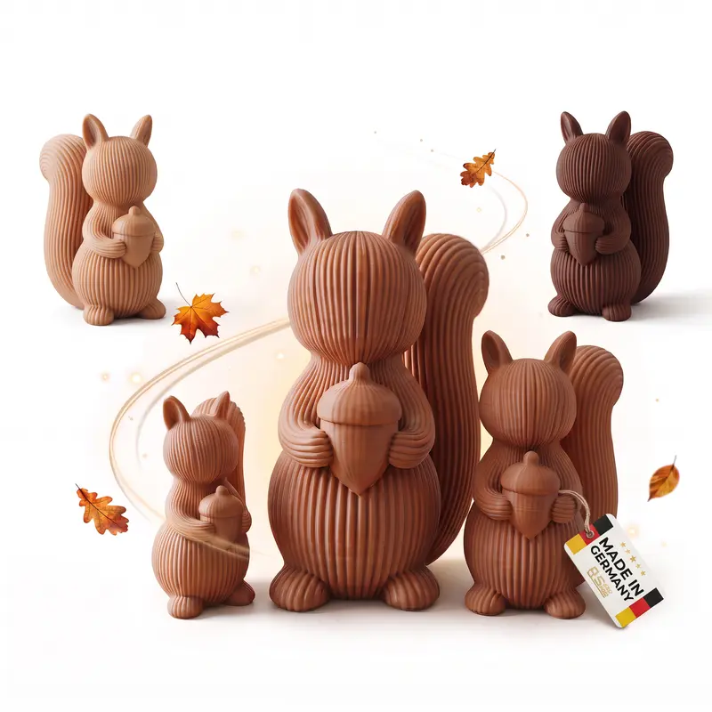 Eichhörnchen Deko 3er-Set | Scandi & Japandi Herbstdeko