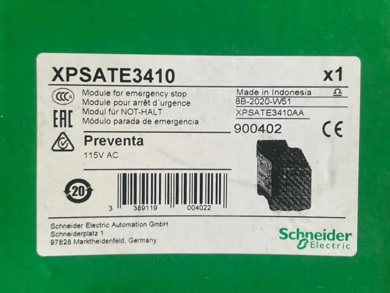 Schneider Electric Preventa XPSATE3410 Module for emergency stop