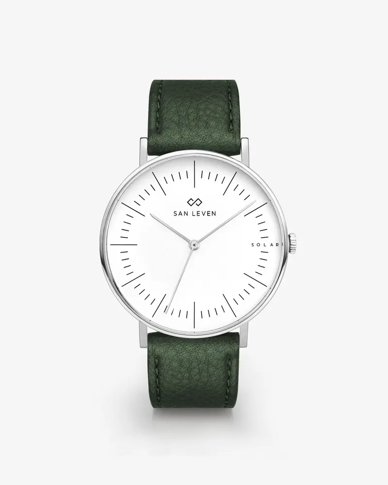 SPARK Bioleder Pine 40 mm Silver White