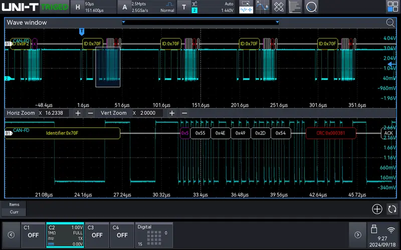 UNI-T MSO3000HD-CANFD