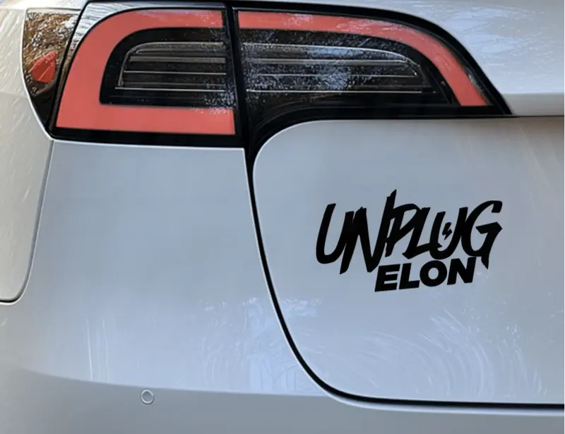 UNPLUG ELON - Anti Elon Sticker